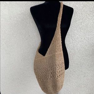 Bohemian straw crossbody shoulder bag